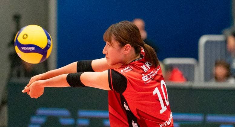 4 10 2025, Volleyball, Women, VBL, 1 VBL, 1 Volleyball Bundesliga, Season 2025 2026, Superchp Final, Dresdner SC SSC Palmberg Schwerin, Miku Akimoto Dresdner SC Dresden Margon Arena Saxony Germany