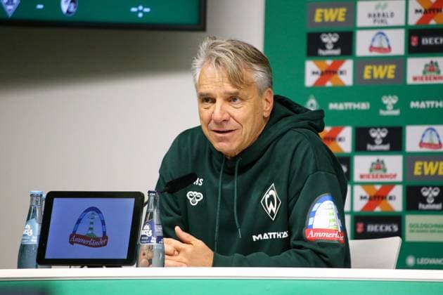 Germany Soccer Bundesliga 2025 26, Matchday 6 SV Werder Bremen vs FC St Pauli Weserstadion Stadion Bremen Press conference of coach Horst Steffen SV Werder Bremen Bremen Copyright: xAymanxAlahmedx