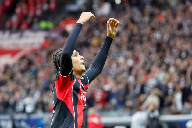 Jean Matteo Bahoya Eintracht Frankfurt, 19 , Germany, Football, 1 Bundesliga, Matchday 6, 2025 2026, Eintracht Frankfurt vs FC Bayern Munich, 04 10 2025, Deutsche Bank Park, Frankfurt am Main, Germany Frankfurt am Main Deutsche Bank Park Hessen Germany Copyright: xGrantxHubbsx