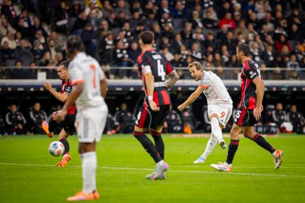 Frankfurt, Germany 04th Oct 2025 Goal for 0 2 by Harry Kane FCB Eintracht Frankfurt FC Bayern München 04 10 2025