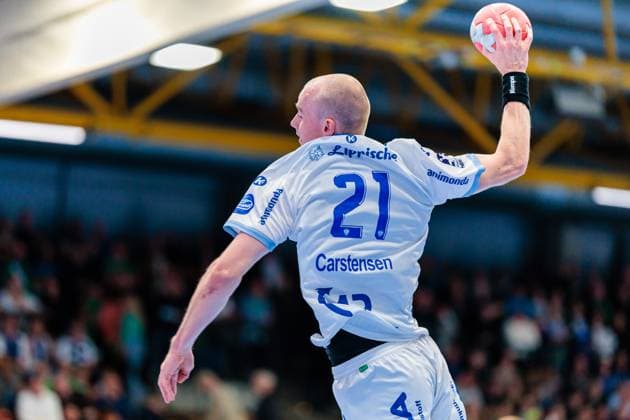 Leve Carstensen TBV Lemgo Lippe, 21 in goal GER, GWD Minden vs TBV Lemgo Lippe, Handball, 1 Bundesliga, Matchday 7, Season 2025 2026, 04 10 2025 GER, GWD Minden vs TBV Lemgo Lippe, Handball, 1 Bundesliga, Matchday 7, Season 2025 2026, 04 10 2025 Luebbecke Copyright: xEibner-Pressefoto JanxRollingerx EP_JSK
