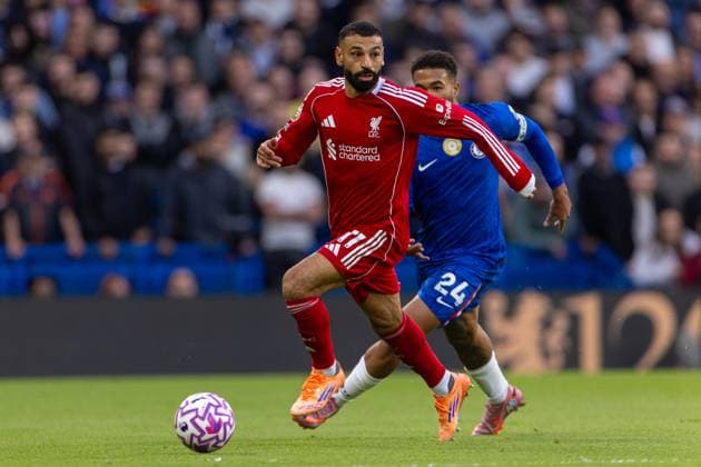 Football - FA Premier League - Chelsea FC v Liverpool FC LONDON, ENGLAND - Saturday, October 4, 2025: Liverpool s Mohamed Salah during the FA Premier League match between Chelsea FC and Liverpool FC at Stamford Bridge. (Photo by David Rawcliffe Propaganda) LONDON Stamford Bridge GREATER LONDON ENGLAND  Copyright: xDavidxRawcliffex P2025-10-04-Chelsea_Liverpool-82