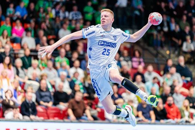 Niels Gerardus Versteijnen TBV Lemgo Lippe, 25 in goal GER, GWD Minden vs TBV Lemgo Lippe, Handball, 1 Bundesliga, Matchday 7, Season 2025 2026, 04 10 2025 GER, GWD Minden vs TBV Lemgo Lippe, Handball, 1 Bundesliga, Matchday 7, Season 2025 2026, 04 10 2025 Luebbecke Copyright: xEibner-Pressefoto JanxRollingerx EP_JSK