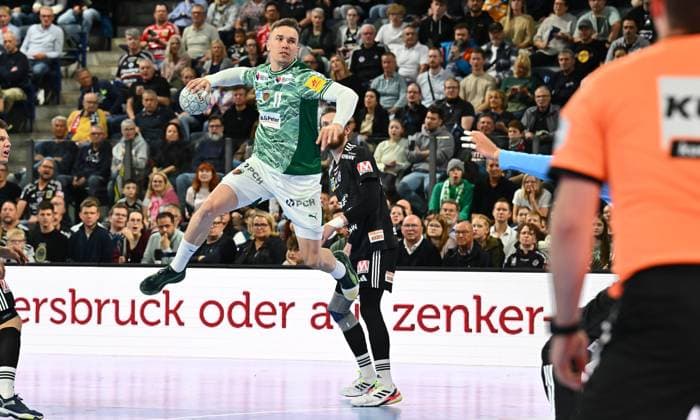 04 10 2025 Handball 1 Bundesliga DAIKIN HBL Season 2025 2026 07 Matchday HC Erlangen Metropolregion Nuremberg HCE Füchse Berlin xwoxzix Lasse Bredekjaer Andersson 11, Füchse Berlin