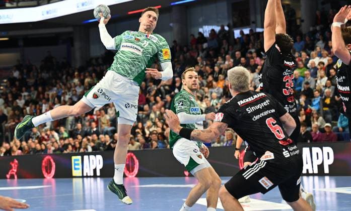 04 10 2025 Handball 1 Bundesliga DAIKIN HBL Season 2025 2026 07 Matchday HC Erlangen Metropolregion Nuremberg HCE Füchse Berlin xwoxzix Lasse Bredekjaer Andersson 11, Füchse Berlin