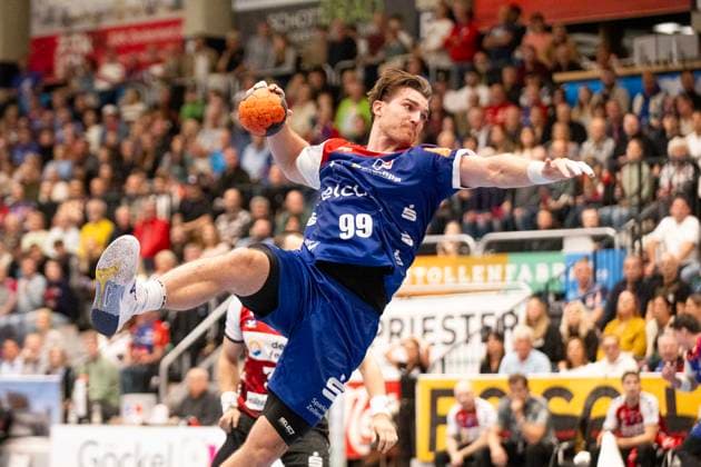 Stefan Bauer, HBW Balingen Weilstetten, 99 HBW Balingen Weilstetten vs HSG Nordhorn Lingen, Handball, 2 Bundesliga, Matchday 6, Season 2025 2026, 04 10 2025 Eibner Pressefoto Andreas Ulmer HBW Balingen Weilstetten vs HSG Nordhorn Lingen, Handball, 2 Bundesliga, Matchday 6, Season 2025 2026, 04 10 2025 Balingen Copyright: xEibner-Pressefoto AndreasxUlmerx EP_AUR