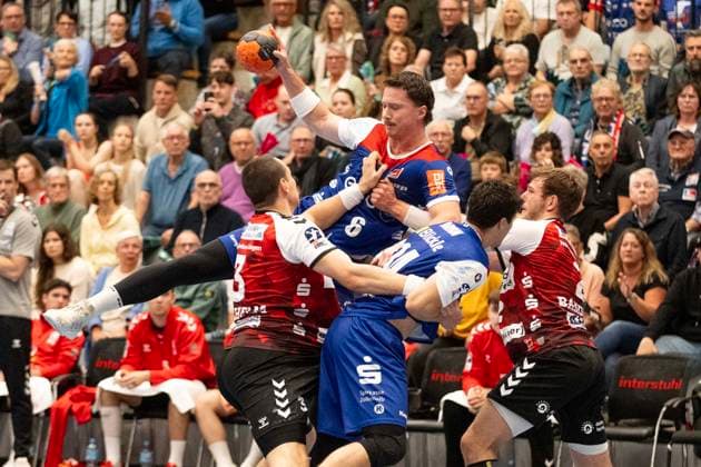 HBW Balingen Weilstetten vs HSG Nordhorn Lingen, Handball, 2 Bundesliga, Matchday 6, Season 2025 2026, 04 10 2025 Eibner Pressefoto Andreas Ulmer HBW Balingen Weilstetten vs HSG Nordhorn Lingen, Handball, 2 Bundesliga, Matchday 6, Season 2025 2026, 04 10 2025 Balingen Copyright: xEibner-Pressefoto AndreasxUlmerx EP_AUR