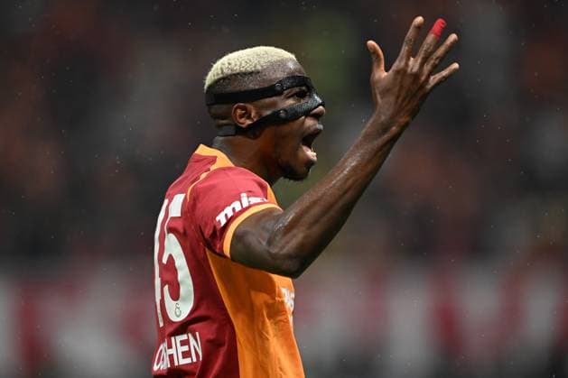 Galatasaray v Besiktas - Turkish Super Lig ISTANBUL, TURKIYE - OCTOBER 04: Victor James Osimhen (45) of Galatasaray celebrates after a goal during Turkish Super Lig match between Galatasaray and Besiktas at RAMS Park in Istanbul, Turkiye on October 04, 2025. Ahmet Okatali Anadolu Istanbul Turkey. Editorial use only. Please get in touch for any other usage.  Copyright: x2025xAnadoluxAhmetxOkatalix