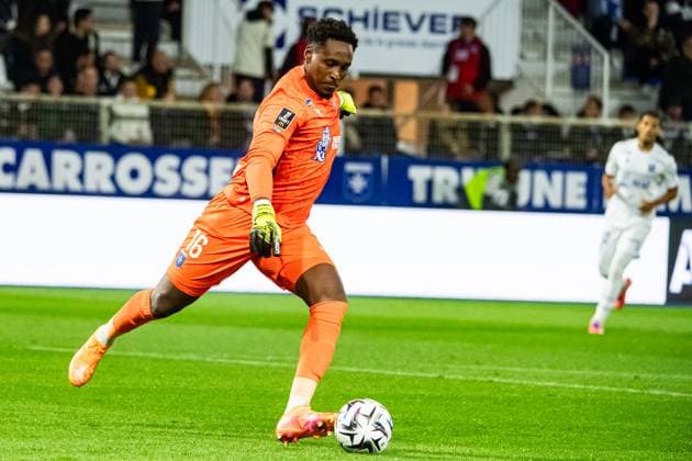 FOOTBALL : AJ Auxerre vs RC Lens - Ligue 1 - JournÃ e 7 - 04 10 2025 Donovan Leon (AJ Auxerre) AuxerreFrance  Copyright: xBaptistexAutissierx