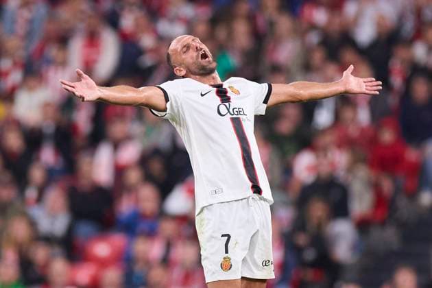 October 4, 2025, Bilbao, Vizcaya, SPAIN: Vedat Muriqi of RCD Mallorca reacts during the LaLiga EA Sports match between Athletic Club and RCD Mallorca at San Mames on October 4, 2025, in Bilbao, Spain. Bilbao SPAIN - ZUMAa181 20251004_zaa_a181_249 Copyright: xRicardoxLarreinax