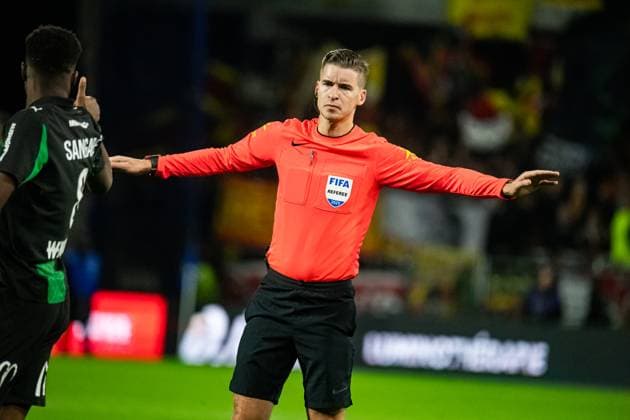 FOOTBALL : AJ Auxerre vs RC Lens - Ligue 1 - JournÃ e 7 - 04 10 2025 Francois Letexier (Arbitre Central) AuxerreFrance  Copyright: xBaptistexAutissierx