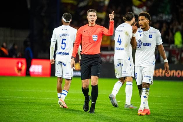 FOOTBALL : AJ Auxerre vs RC Lens - Ligue 1 - JournÃ e 7 - 04 10 2025 Francois Letexier (Arbitre Central) AuxerreFrance  Copyright: xBaptistexAutissierx