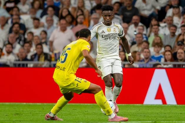 REAL MADRID CF v VILLARREAL CF. LA LIGA 2025 2026. ROUND 8. Real Madrid CF™s Vinicius Junior during La Liga match. October 4, 2025. (ALTERPHOTOS Jorge Ropero) MadridSpain  Copyright: xJorgexRoperox