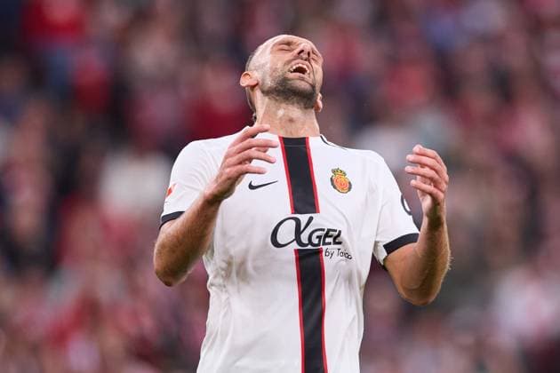 Athletic Club v RCD Mallorca - LaLiga EA Sports Vedat Muriqi of RCD Mallorca reacts during the LaLiga EA Sports match between Athletic Club and RCD Mallorca at San Mames on October 4, 2025, in Bilbao, Spain. Bilbao San Mames Basque Country Spain RL_ATHvRCDM_000058 Copyright: xRicardoxLarreinax