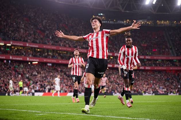 Athletic Club v RCD Mallorca - LaLiga EA Sports Alejandro Rego of Athletic Club celebrates after scoring goal during the LaLiga EA Sports match between Athletic Club and RCD Mallorca at San Mames on October 4, 2025, in Bilbao, Spain. Bilbao San Mames Basque Country Spain RL_ATHvRCDM_000120 Copyright: xRicardoxLarreinax