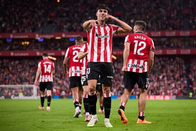 Athletic Club v RCD Mallorca - LaLiga EA Sports Alejandro Rego of Athletic Club celebrates after scoring goal during the LaLiga EA Sports match between Athletic Club and RCD Mallorca at San Mames on October 4, 2025, in Bilbao, Spain. Bilbao San Mames Basque Country Spain RL_ATHvRCDM_000125 Copyright: xRicardoxLarreinax