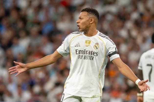 Real Madrid CF™s Kylian Mbappe during La Liga match. October 4, 2025. (2025100499)