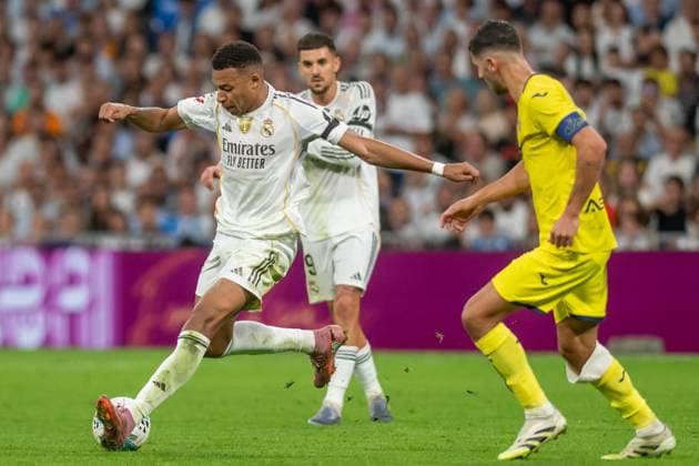Real Madrid CF™s Kylian Mbappe during La Liga match. October 4, 2025. (20251004167)
