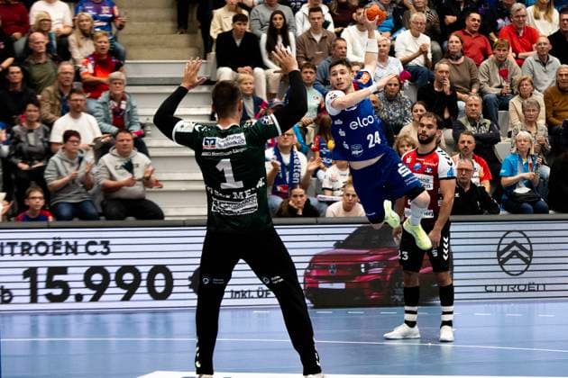 Elias Ruddat HSG Nordhorn Lingen, 24 , HBW Balingen Weilstetten vs HSG Nordhorn Lingen, Handball, 2 Bundesliga, Matchday 6, Season 2025 2026, 04 10 2025 Eibner Pressefoto Andreas Ulmer HBW Balingen Weilstetten vs HSG Nordhorn Lingen, Handball, 2 Bundesliga, Matchday 6, Season 2025 2026, 04 10 2025 Balingen Copyright: xEibner-Pressefoto AndreasxUlmerx EP_AUR