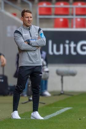Ingolstadt, Germany 04 October 2025 3 Liga 2025 2026 FC Ingolstadt 04 vs SSV Ulm In the picture Coach Moritz Glasbrenner SSV DFB regulations prohibit any use of photographs as image sequences and or quasi video Audi Sportpark Bayern Copyright: xFotostandx xSchäferx