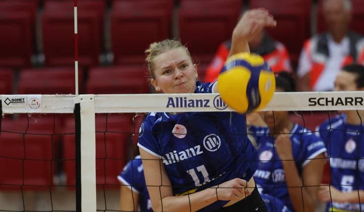 Stuttgart , Volleyball Hummel Cup Allianz MTV Stuttgart vs Viteos NUC Neuchatel , Pauline Martin Allianz