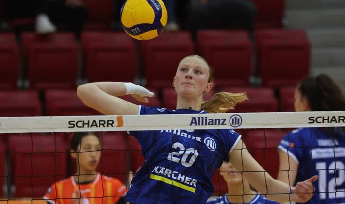Stuttgart , Volleyball Hummel Cup Allianz MTV Stuttgart vs Viteos NUC Neuchatel , Marie Steinhilber Allianz