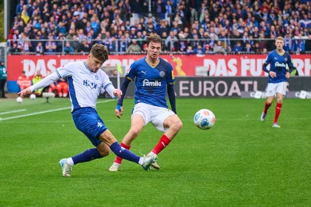 04 10 2025, Soccer, Men, 2 BL Bundesliga , Season 2025 2026, Holstein Kiel SV Darmstadt 98, 8 Matchday Magnus Knudsen Kiel, Holstein Stadion Holstein Stadion Schleswig Holstein Germany