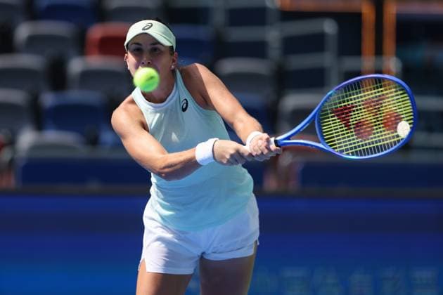 WUHAN, CHINA - OCTOBER 05: Belinda Bencic of Switzerland attends a training session on day 2 of 2025 Wuhan Open on October 5, 2025 in Wuhan, Hubei Province of China.  Copyright: xVCGx 111595175145