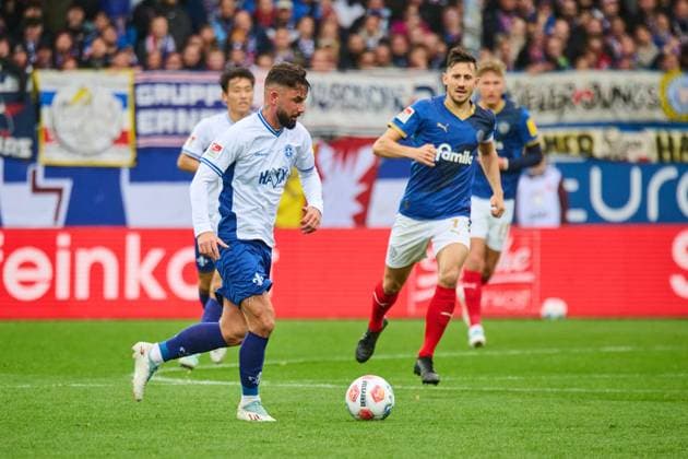 04 10 2025, Football, Men, 2 BL Bundesliga , Season 2025 2026, Holstein Kiel SV Darmstadt 98, 8 Matchday Marco Richter Kiel, Holstein Stadion Holstein Stadion Schleswig Holstein Germany
