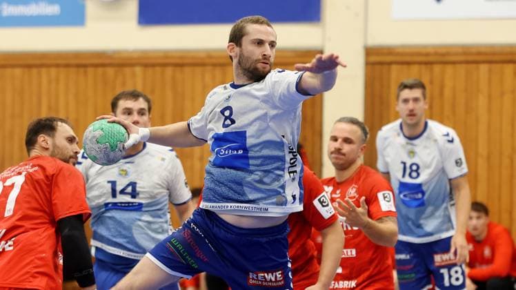 Kornwestheim , Handball 3 Liga South , Handball SV Salamander Kornwestheim vs HG Oftersheim Schwetzingen , Jan Reusch Korn