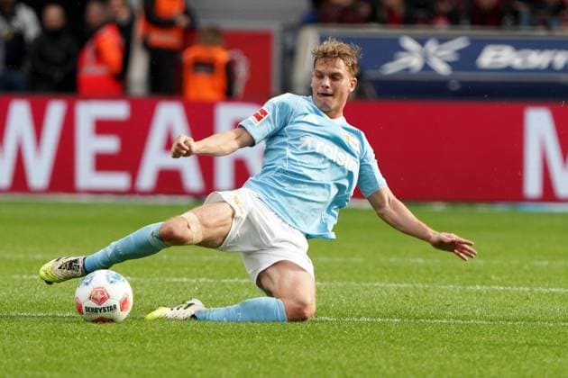 Soccer, 1 Bundesliga, Season 2025 2026, Bayer 04 Leverkusen 1 FC Union Berlin 04 10 2025, Bayarena Leverkusen Andras Schäfer, Schaefer, 1 FC Union Berlin , Action, Single image