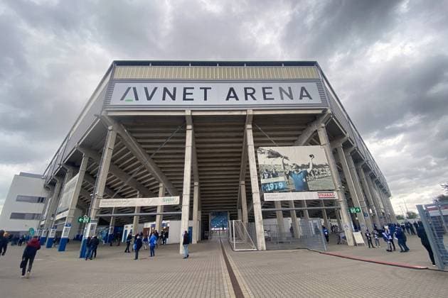 05.10.2025, xmohx, Fussball 2.Bundesliga, 1.FC Magdeburg - SV Elversberg v.l. Avnet Arena Aussenansicht Stadion (DFL DFB REGULATIONS PROHIBIT ANY USE OF PHOTOGRAPHS as IMAGE SEQUENCES and or QUASI-VIDEO) Magdeburg *** 05 10 2025, xmohx, Soccer 2 Bundesliga, 1 FC Magdeburg SV Elversberg v l Avnet Arena exterior view stadium DFL DFB REGULATIONS PROHIBIT ANY USE OF PHOTOGRAPHS as IMAGE SEQUENCES and or QUASI VIDEO Magdeburg