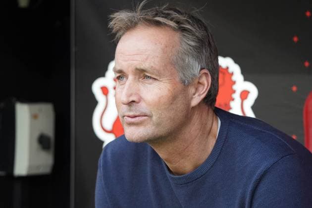 Soccer, 1 Bundesliga, Season 2025 2026, Bayer 04 Leverkusen 1 FC Union Berlin 04 10 2025, Bayarena Leverkusen Kasper Hjulmand Coach Bayer 04 Leverkusen , Action, Single picture