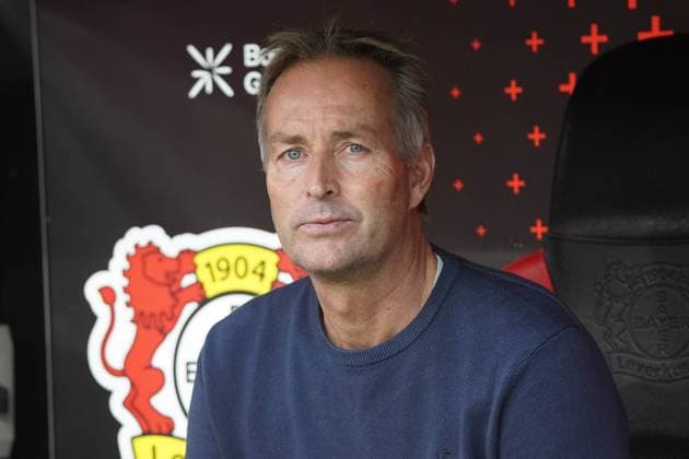 Soccer, 1 Bundesliga, Season 2025 2026, Bayer 04 Leverkusen 1 FC Union Berlin 04 10 2025, Bayarena Leverkusen Kasper Hjulmand Coach Bayer 04 Leverkusen , Action, Single picture