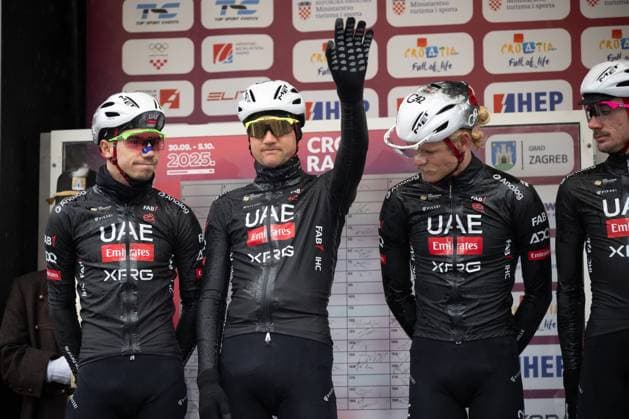 Cycling race Cro race 2025, stage: Samobor - Zagreb CroRace cycling race Stage 6 from Samobor to Zagreb pictured on October 05, 2025 in Samobor, Croatia.  DavorxPuklavec PIXSELL
