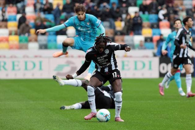 UdineseÕs Hassane Kamara during the Serie A soccer match between Udinese and Cagliari at the Bluenergy Stadium in Udine, north east Italy - Sunday, October 05,2026 - soccer  Copyright: xAndreaxBressanutti LaPressex