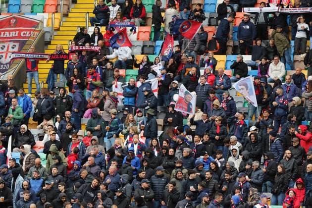 fans during the Serie A soccer match between Udinese and Cagliari at the Bluenergy Stadium in Udine, north east Italy - Sunday, October 05,2026 - soccer  Copyright: xAndreaxBressanutti LaPressex