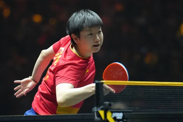 BEIJING, CHINA - OCTOBER 05: Sun Yingsha of China competes in the Women s Singles Final match against Wang Manyu of China on day 11 of the WTT China Smash 2025 at Shougang Park on October 5, 2025 in Beijing, China.  Copyright: xVCGx 111595205631