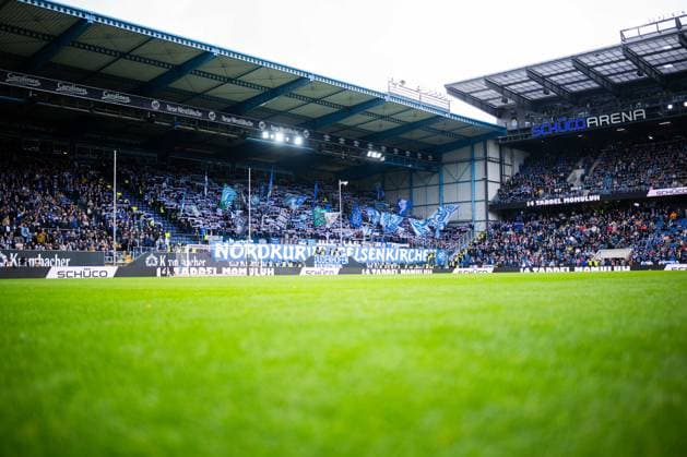 05 10 2025 Soccer, 2025 2026, 2 Bundesliga, 8 Matchday, DSC Arminia Bielefeld FC Schalke 04 Fans Schalke DFL REGULATIONS PROHIBIT ANY USE OF PHOTOGRAPHS AS IMAGE SEQUENCES AND OR QUASI VIDEO