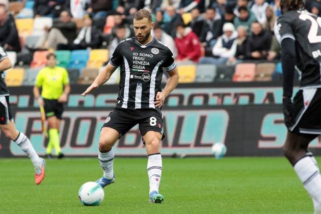 Udinese s Karlstrom jesper during the Serie A soccer match between Udinese and Cagliari at the Bluenergy Stadium in Udine, north east Italy - Sunday, October 05,2026 - soccer  Copyright: xAndreaxBressanutti LaPressex