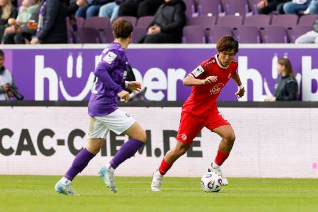 Soccer 3 Liga 10 Matchday , Erzgebirge Aue Rot Weiss Essen on 05 10 2025 at the Erzgebirgsstadion in Aue Kaito Mizuta Rot Weiss Essen