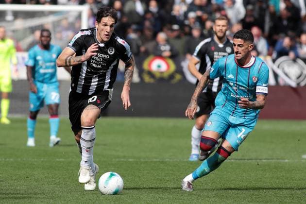 Nicolo Zaniolo during the Serie A soccer match between Udinese and Cagliari at the Bluenergy Stadium in Udine, north east Italy - Sunday, October 05,2026 - soccer  Copyright: xAndreaxBressanutti LaPressex
