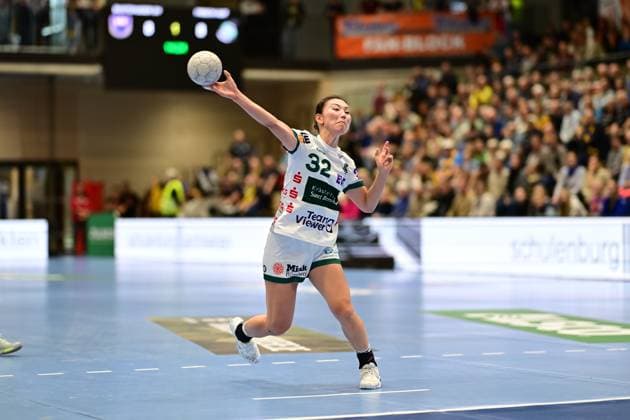 Handball I Women I Season 2025 2026 I 1 HBF I 4 Matchday I Buxtehuder SV FRISCH AUF Göppingen I 05 10 2025 Haruno Sasaki 32, FRISCH AUF Göppingen Buxtehude Halle Nord Niedersachsen Germany Copyright: xLobeca FelixxSchlikisx