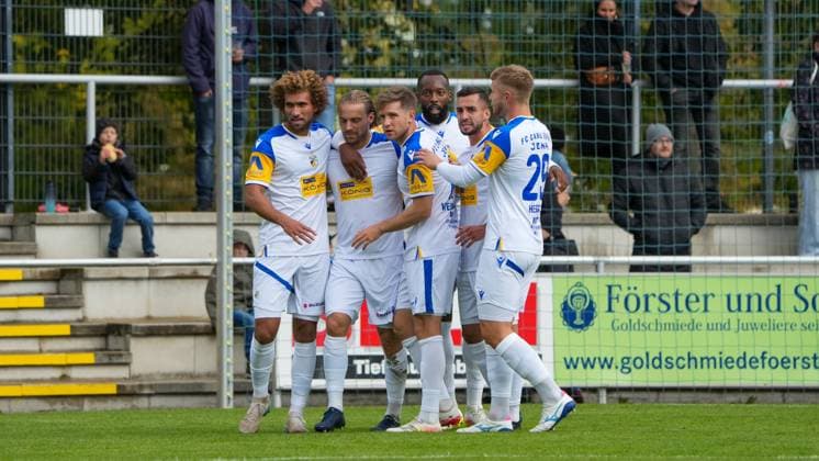 Soccer, Men, Season 2025 2026, Regionalliga Nordost, Matchday 11, FSV 63 Luckenwalde vs FC Carl Zeiss Jena, Saturday 05 10 2025, Werner Seelenbinder Stadion Luckenwalde, Picture
