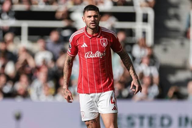 Premier League Newcastle United v Nottingham Forest Morato of Nottingham Forest during the Premier League match Newcastle United vs Nottingham Forest at St. James s Park, Newcastle, United Kingdom, 5th October 2025 (Photo by Mark Cosgrove News Images) Newcastle St. James s Park Tyne and Wear United Kingdom Copyright: xMarkxCosgrove NewsxImagesx
