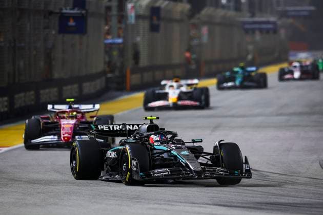 F1 - SINGAPORE GRAND PRIX 2025 12 KIMI ANTONELLI Andrea (ita), Mercedes AMG F1 Team W16, action during the 2025 Formula 1 Singapore Grand Prix, 18th round of the 2025 FIA Formula One World Championship, WM, Weltmeisterschaft from October 3 to 5, 2025 on the Marina Bay Street Circuit, in Singapore - SingaporeSingapore  Copyright: xEricxAlonsox