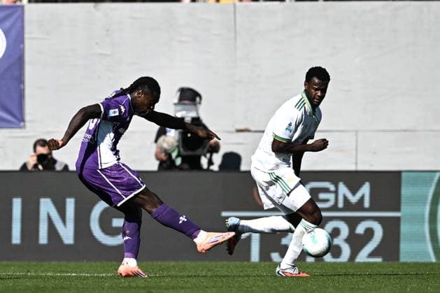 Mp Firenze 05 10 2025 - campionato di calcio serie A Fiorentina-Roma foto Matteo Papini Image nella foto: gol Moise Kean 