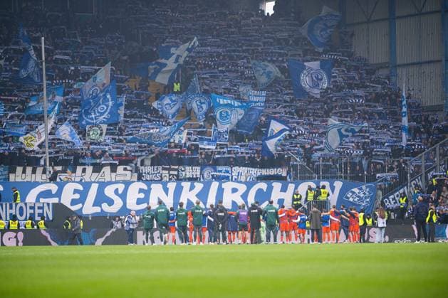 05 10 2025 Soccer, 2025 2026, 2 Bundesliga, 8 Matchday, DSC Arminia Bielefeld FC Schalke 04 Fans Schalke DFL REGULATIONS PROHIBIT ANY USE OF PHOTOGRAPHS AS IMAGE SEQUENCES AND OR QUASI VIDEO