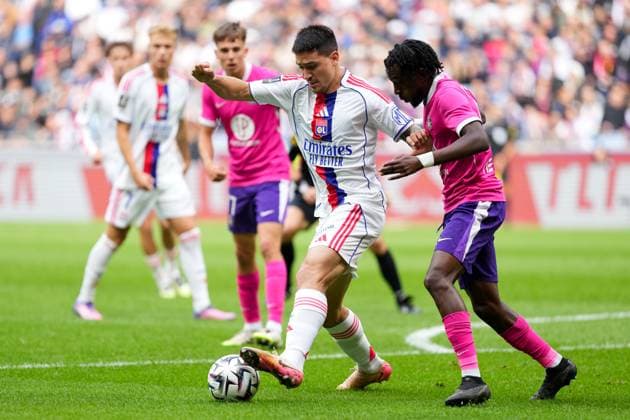 Olympique Lyonnais v Toulouse FC - Ligue 1 McDonald s 2025 2026 20 Martin SATRIANO (ol) during the Ligue 1 McDonald s match between Lyon and Toulouse at Groupama Stadium on October 5, 2025 in Lyon, France. Lyon France  Copyright: xFEPx 776348149