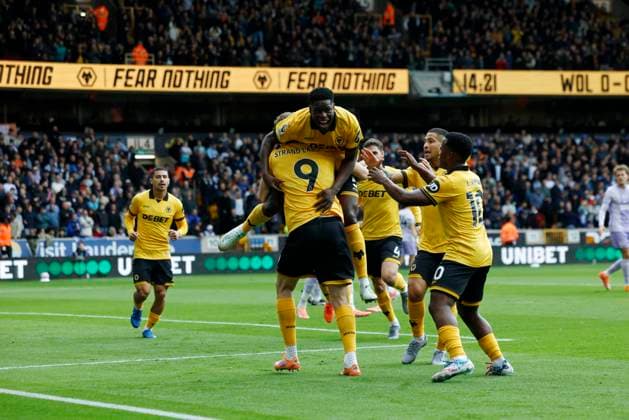 Wolverhampton Wanderers v Brighton and Hove Albion Premier League Marshall Munetsi of Wolverhampton Wanderers celebrates after scoring the opening goal during the Premier League match at Molineux, Wolverhampton UK Newspapers OUT Copyright: xJackxTylerx FIL-22325-0082